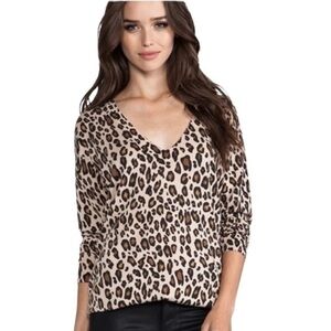 Joie Bold Leopard Print Chyanne Sweater